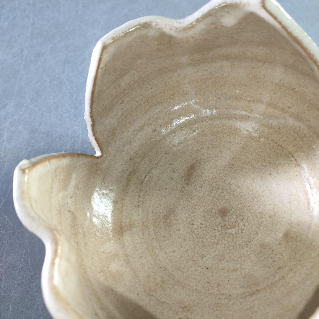 A1225-1/萩焼/厚東建信 作/萩割山椒向付5客/共箱//菓子鉢/懐石道具/