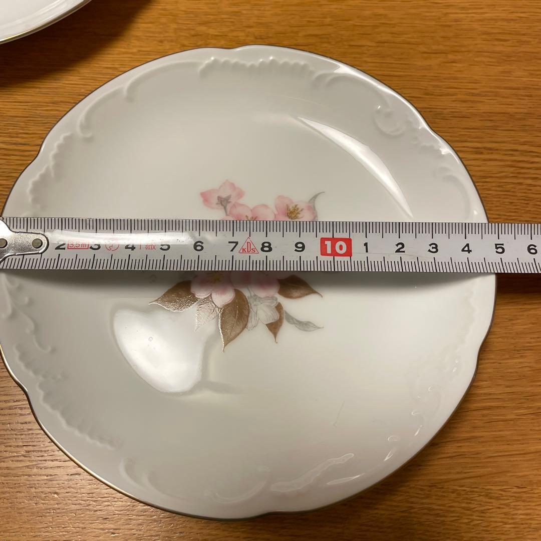 大倉陶園 廃盤　絵変わり桜文　 銘々皿5枚