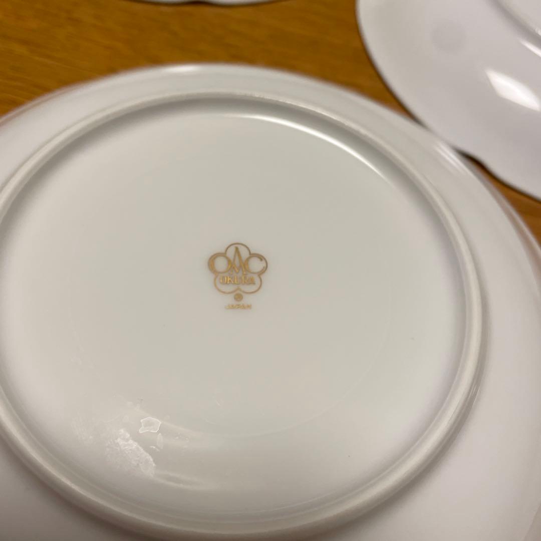 大倉陶園 廃盤　絵変わり桜文　 銘々皿5枚