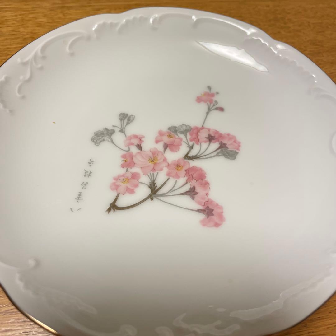 大倉陶園 廃盤　絵変わり桜文　 銘々皿5枚