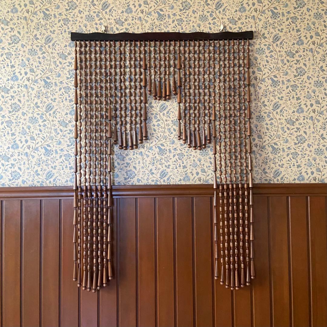 昭和レトロ　珠のれん　暖簾　ロング　当時物