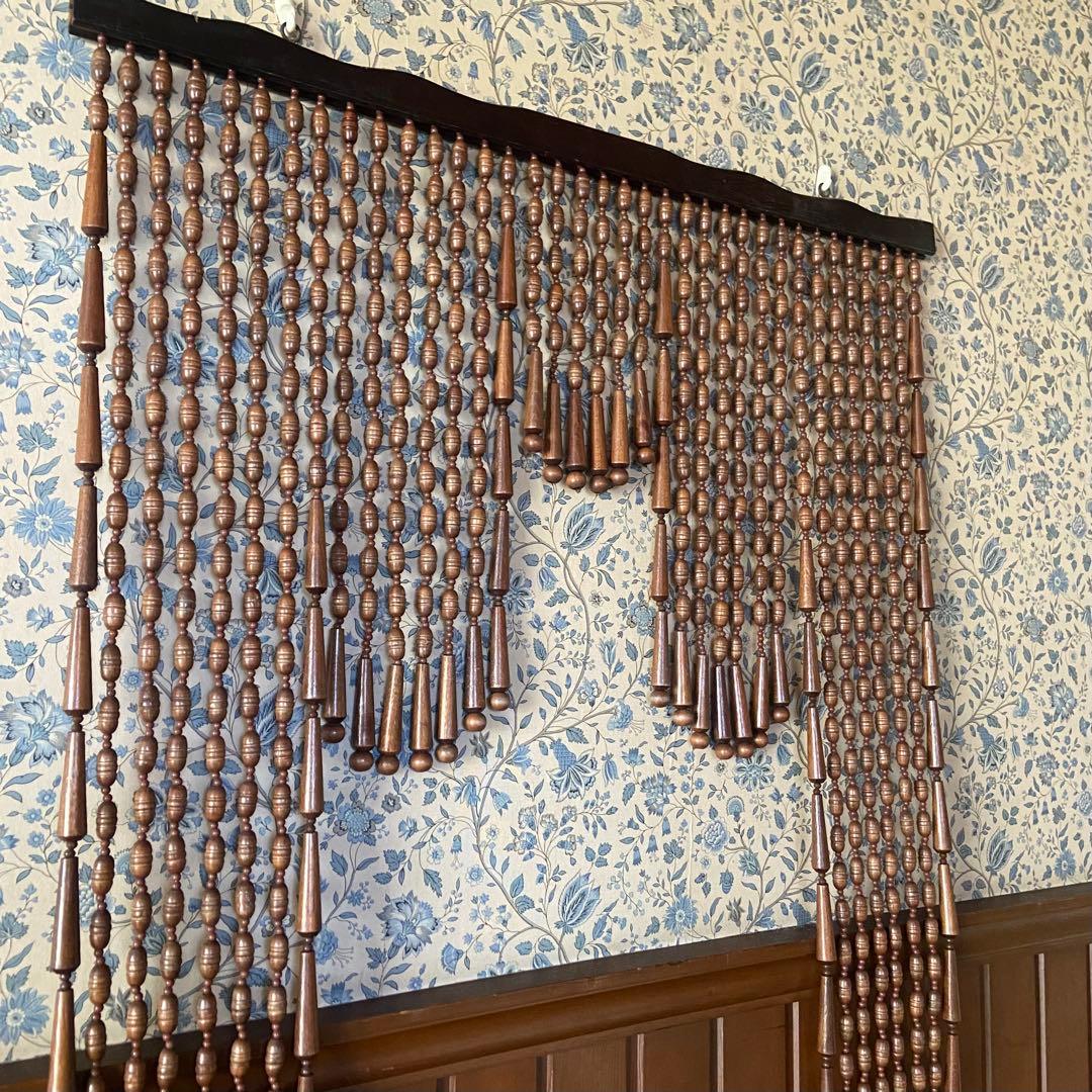 昭和レトロ　珠のれん　暖簾　ロング　当時物