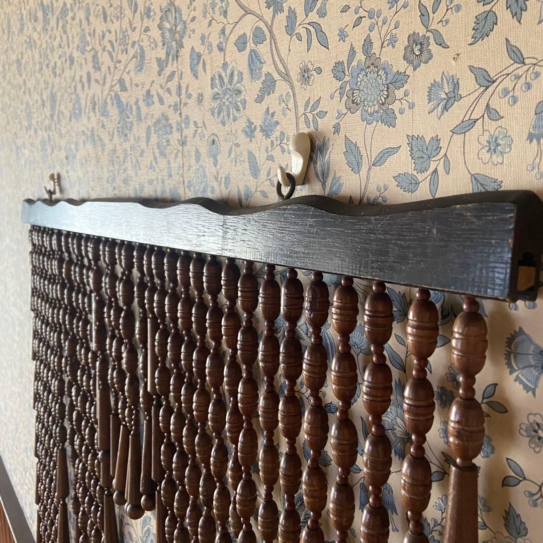 昭和レトロ　珠のれん　暖簾　ロング　当時物