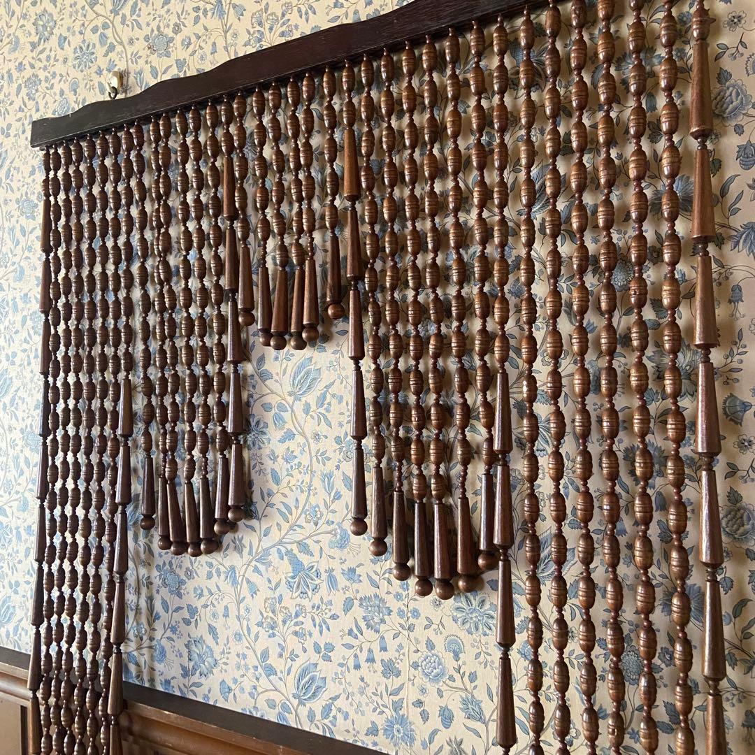 昭和レトロ　珠のれん　暖簾　ロング　当時物