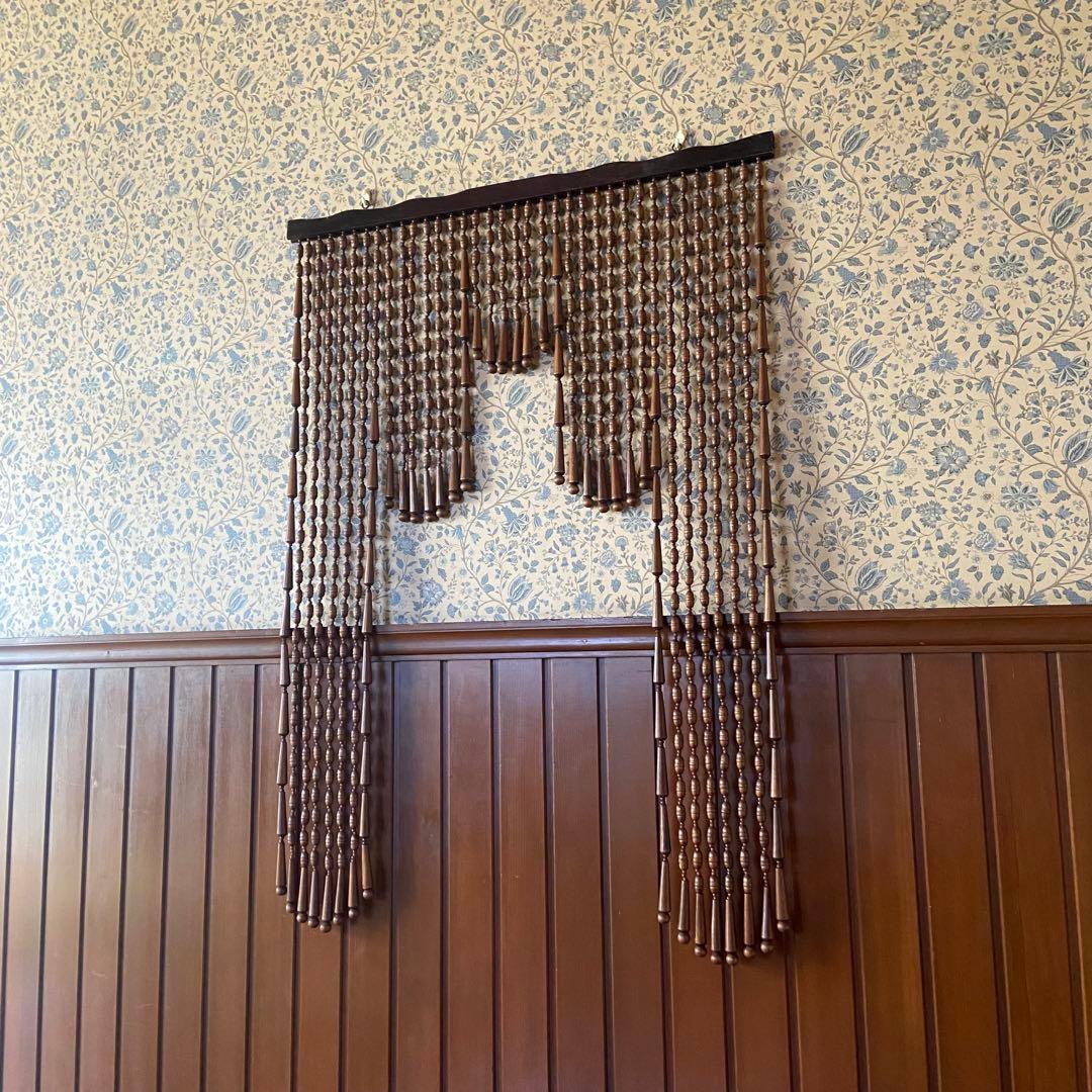 昭和レトロ　珠のれん　暖簾　ロング　当時物