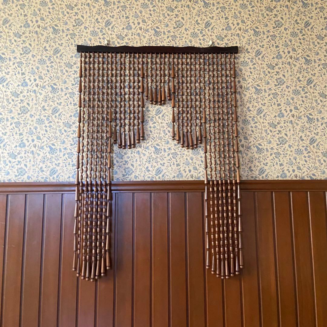 昭和レトロ　珠のれん　暖簾　ロング　当時物