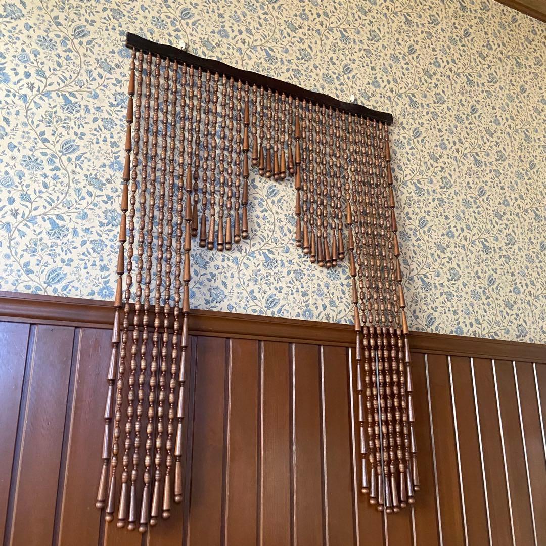 昭和レトロ　珠のれん　暖簾　ロング　当時物