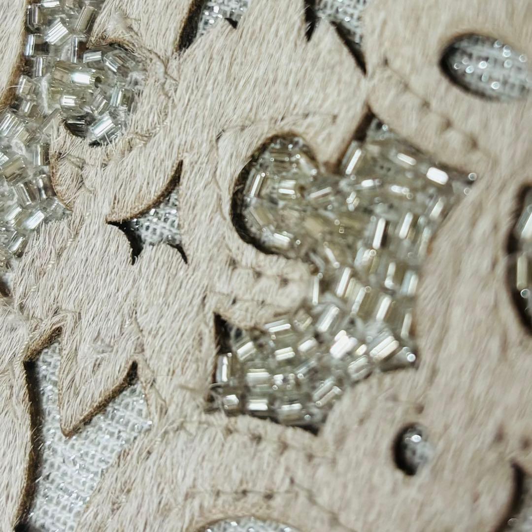 【モデルルーム展示品】NEED'K クッションカバー レザー 刺繍