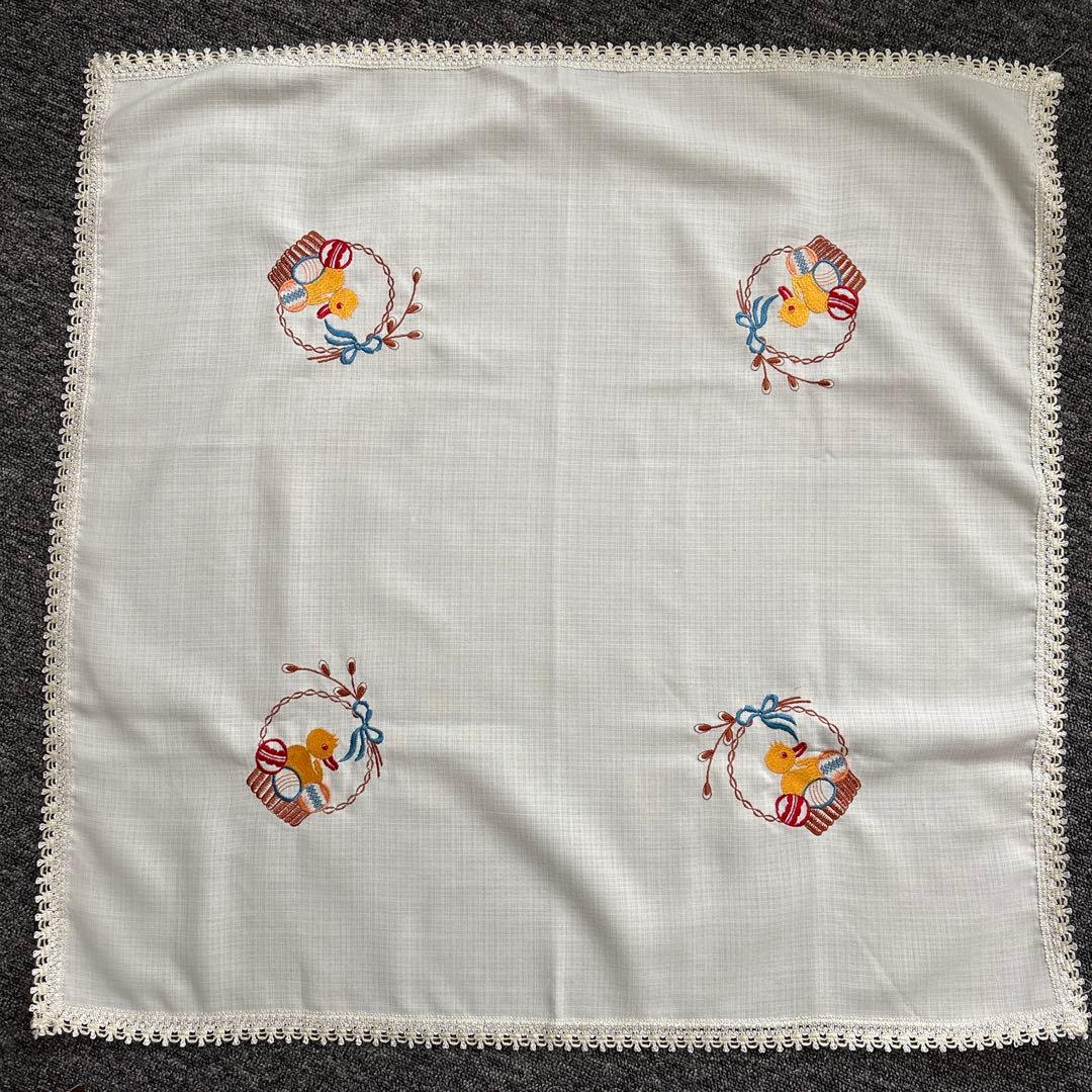 7078.ヴィンテージテーブルクロス・イースター・ひよこ