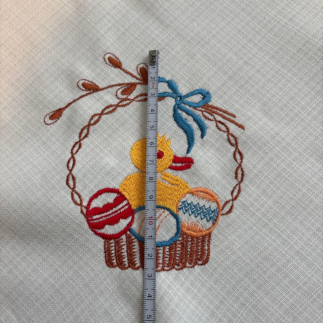 7078.ヴィンテージテーブルクロス・イースター・ひよこ