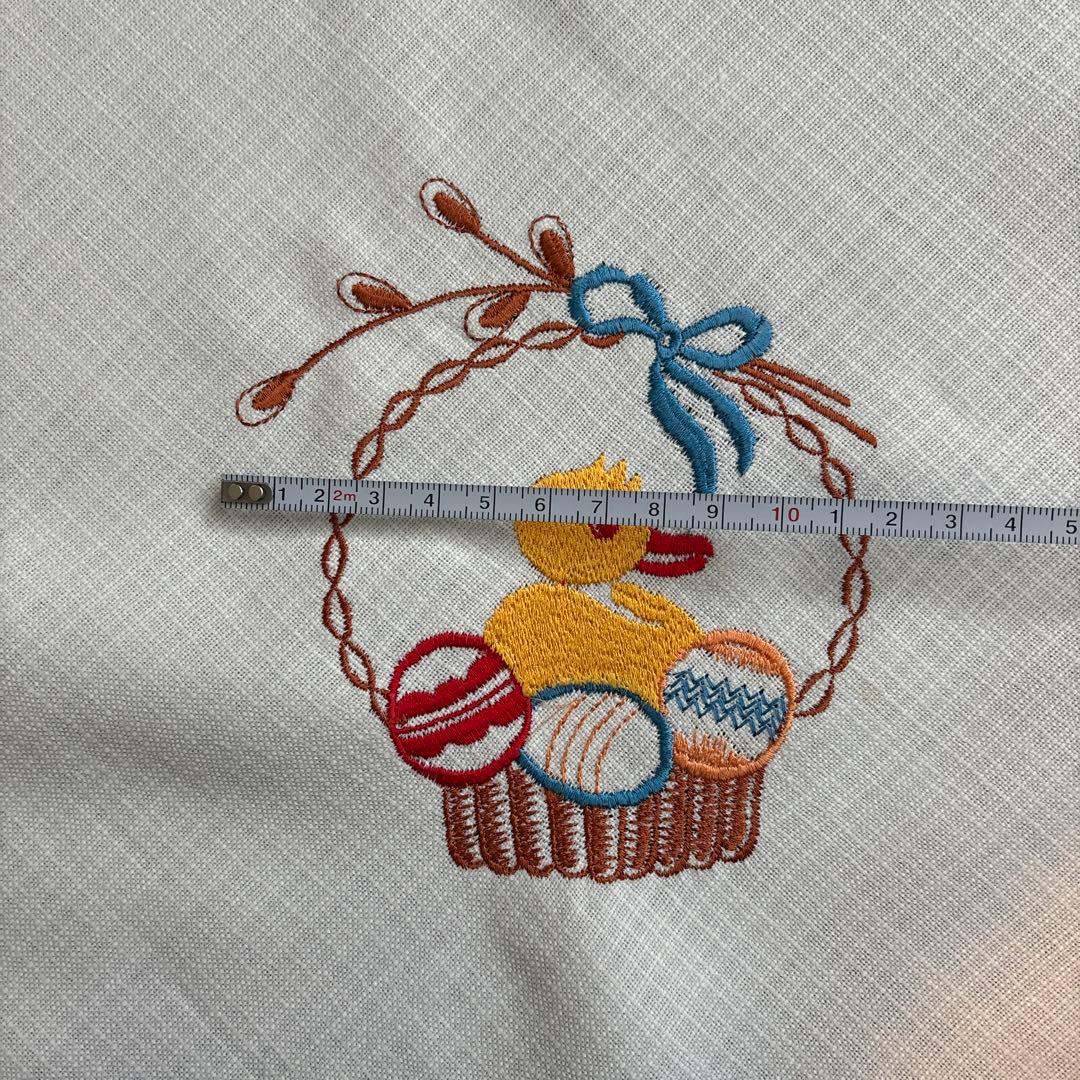 7078.ヴィンテージテーブルクロス・イースター・ひよこ