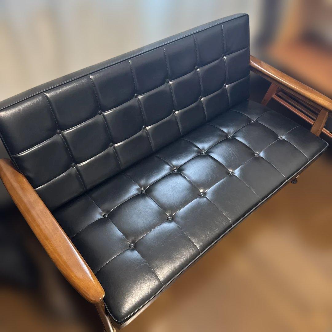 カリモク60 Kチェア　2シーター　専用カバー付き　送料込み