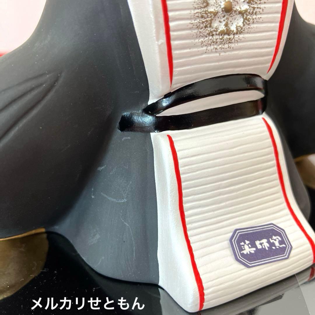 【新品未使用】薬師窯　雛祭り　雛人形　錦彩　 親王桜びな （蒔絵屏風付）