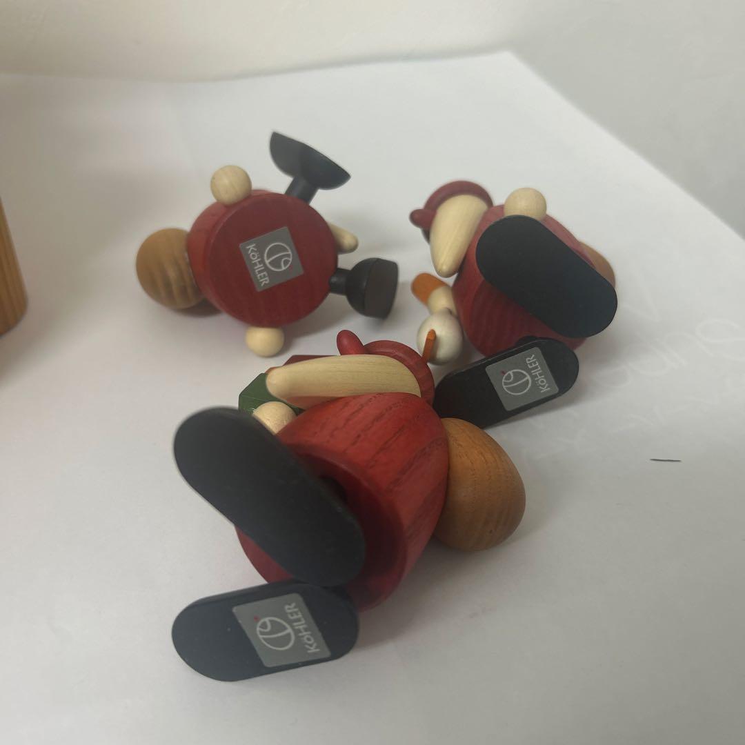 ドイツ民芸品　木製サンタクロース　 ３体