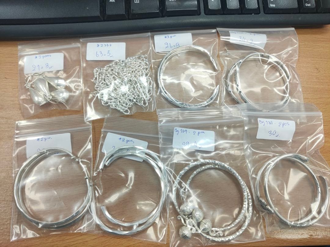 【新品】カレンシルバー　オープンバングル　ハンドメイド