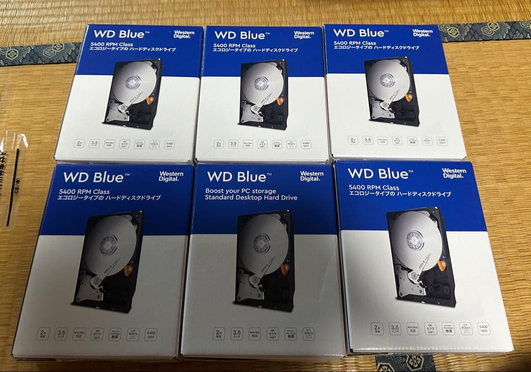 WesternDigital Blue 6TB HDD 6台