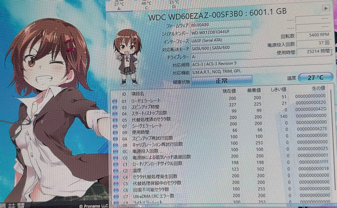 WesternDigital Blue 6TB HDD 6台