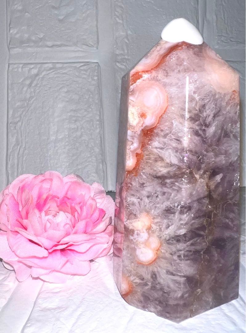 ⑬ピンクアメジスト♥️フラワーアゲート♥️タワー♥️花瑪瑙♥️桜瑪瑙♥️チェリーブロッサム