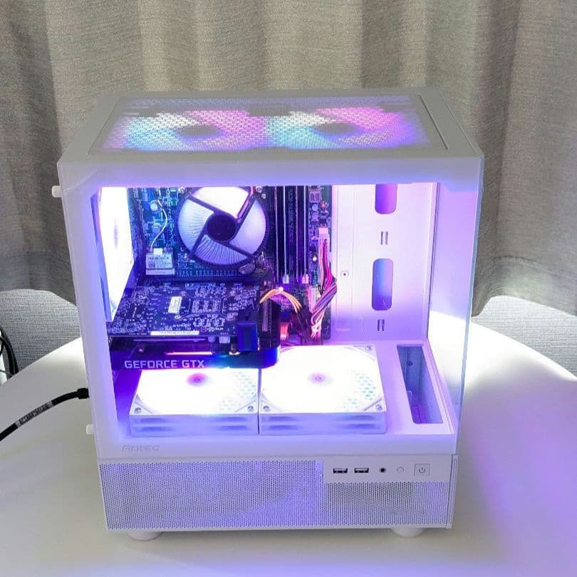 新品白ケース GTX1660SUPER RGBファン搭載 自作ゲーミングPC
