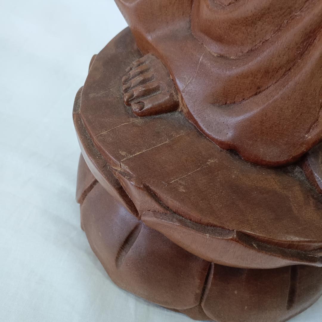 【春山作 聖観音菩薩立像 】 一木造 高さ約64cm 木彫 仏像 開運 風水