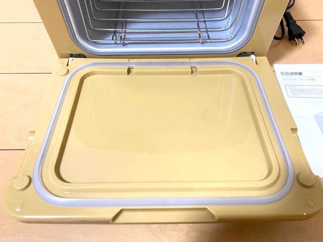 美品 タオルウォーマー C-080 前開き 8L 小型 ホットキャビ 木目調