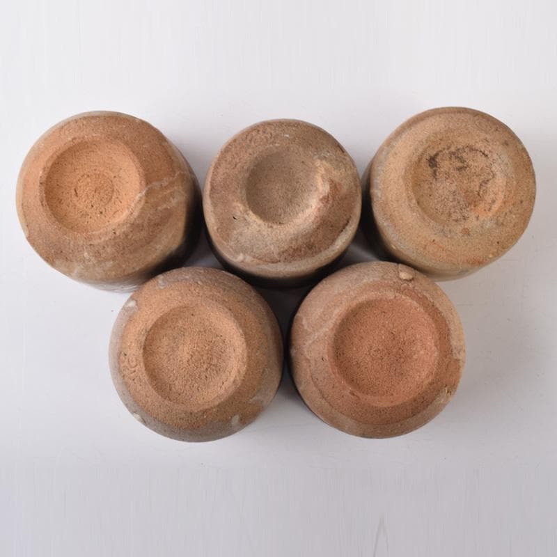 唐津焼　古唐津　絵唐津　酒盃　ぐい呑　在銘　五客　V　7250