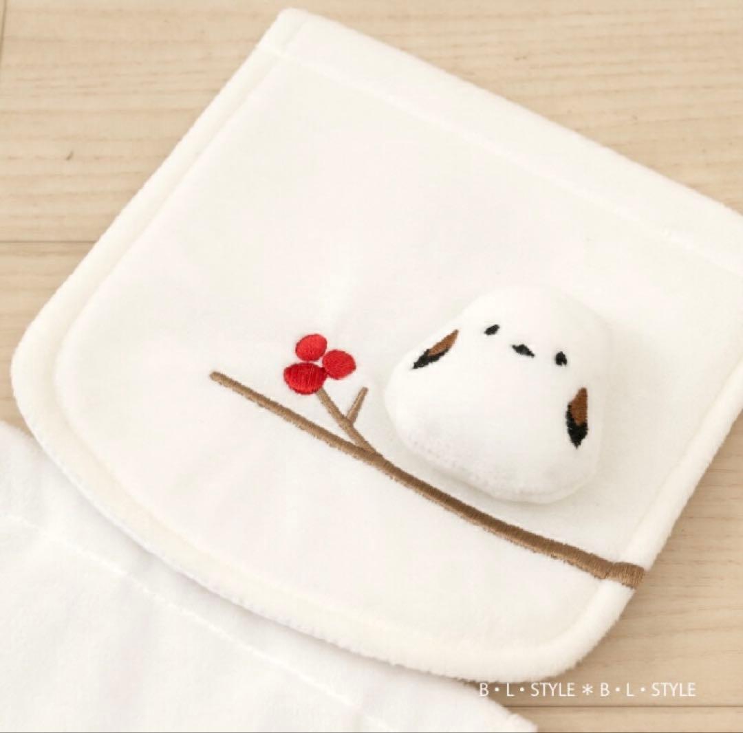 ブルー色　シマエナガ　トイレマットセット　動物　新品　鳥