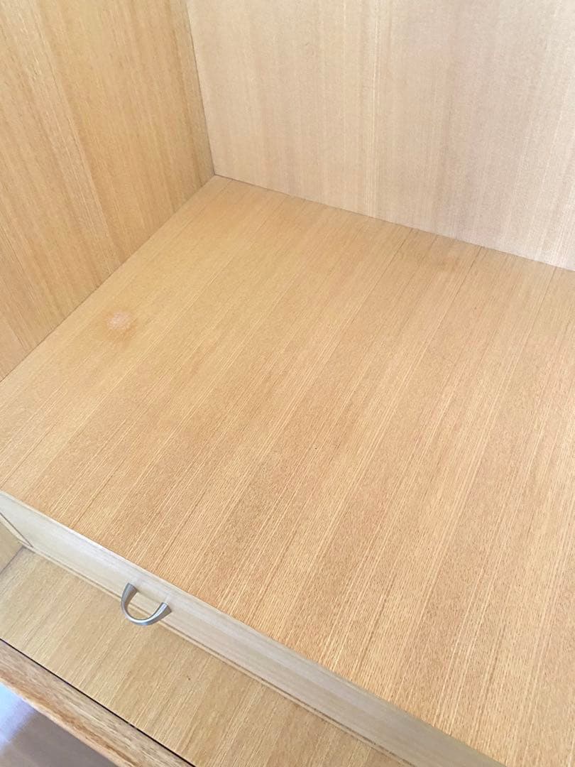 ミラー付き木製ワードローブ収納 クローゼット 洋服箪笥 ハンガーラック洋服収納①