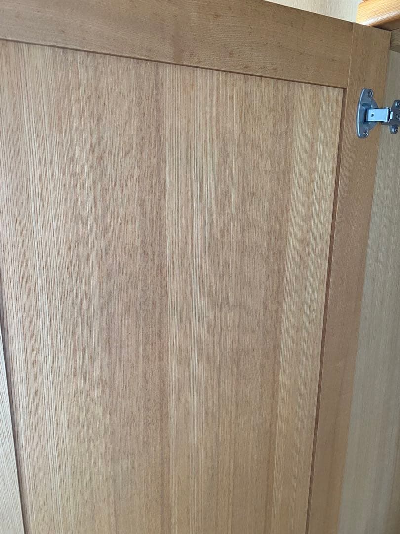 ミラー付き木製ワードローブ収納 クローゼット 洋服箪笥 ハンガーラック洋服収納①