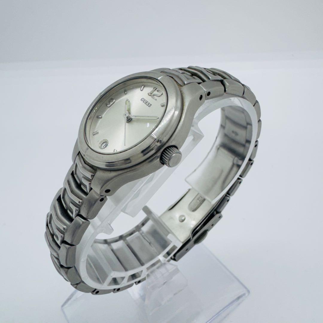 ✨GUESS✨ゲス✨シルバー文字盤✨デイト✨シルバー✨STEEL✨腕時計✨
