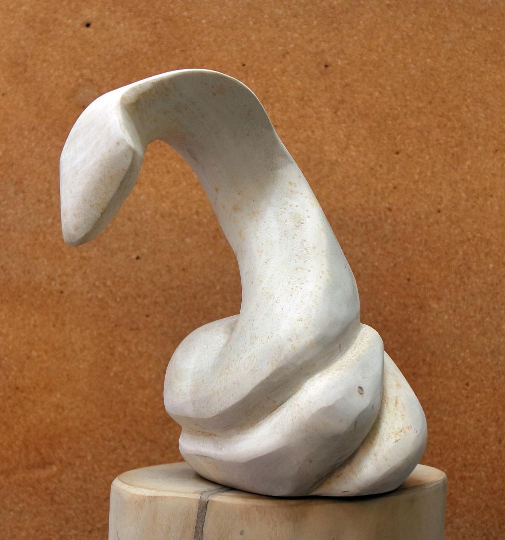 蛇ヘビの一彫刻モチノキ自作品作りました。