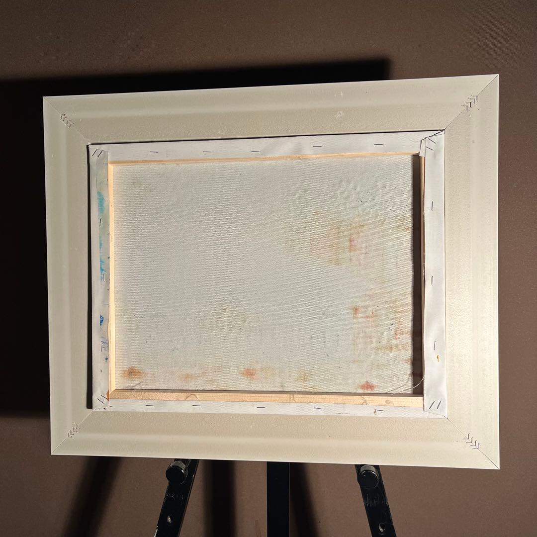 手書き油絵 地中海の風景 絵画 インテリア 油彩画