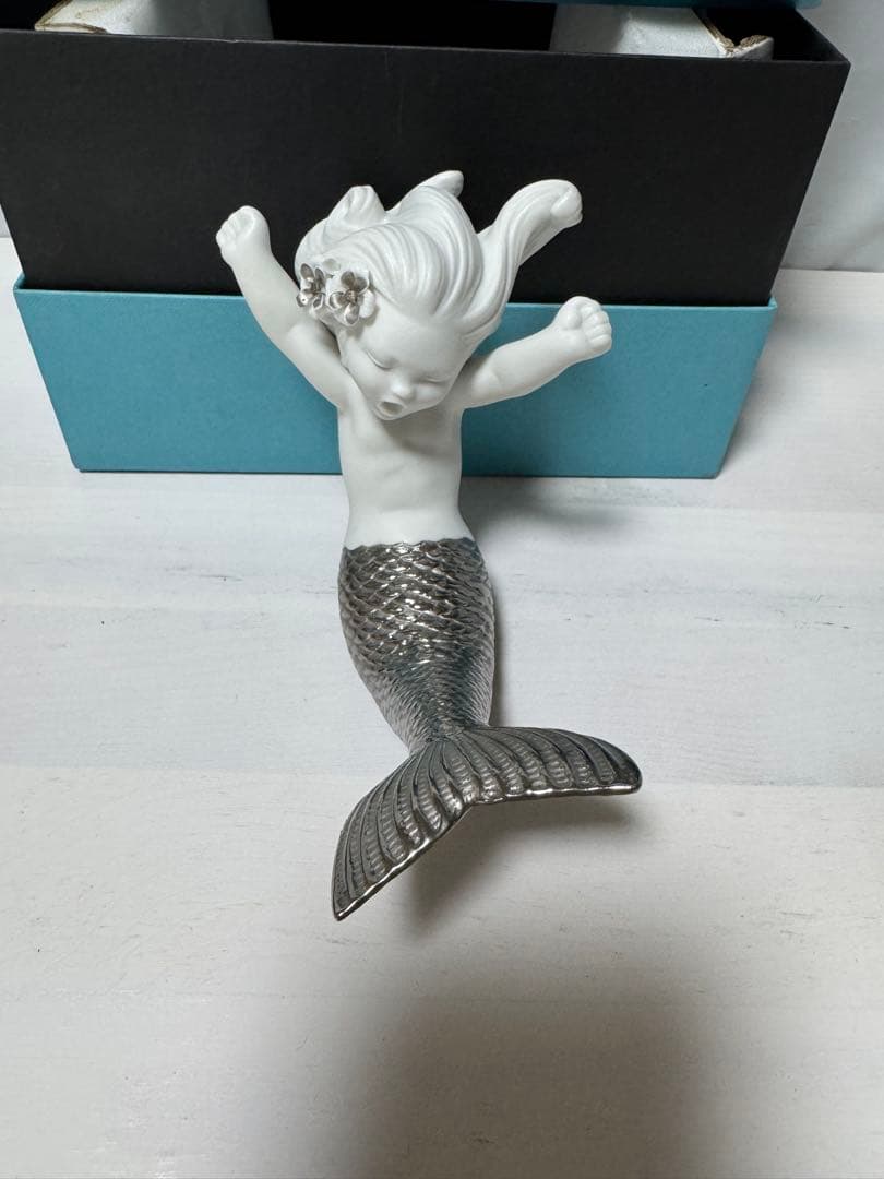 リヤドロ無邪気なマーメイド美品希少人魚置物