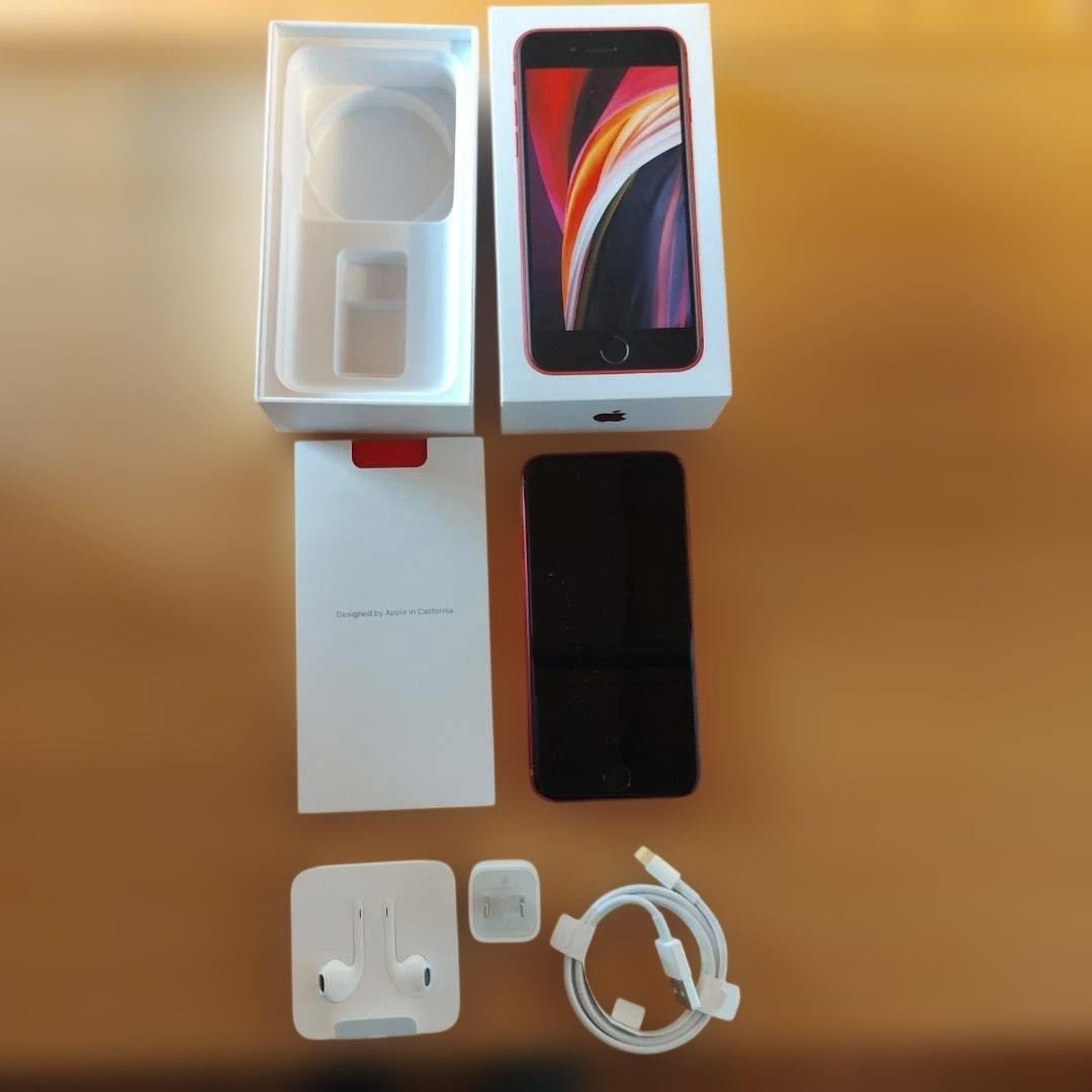 【極美品】iPhone SE 第2世代 64GBレッド 付属品完備 SIMフリー