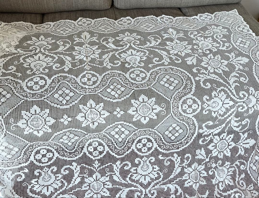 新品！近沢レース テーブルクロス 白 130x175cm/テーブルセンター