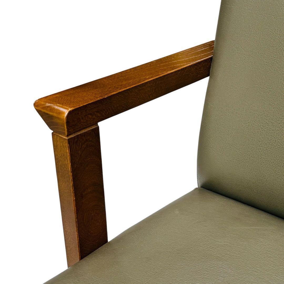 HIDA 飛騨産業 肘付き 椅子 アームチェア 1人掛けソファ 昭和レトロ 1