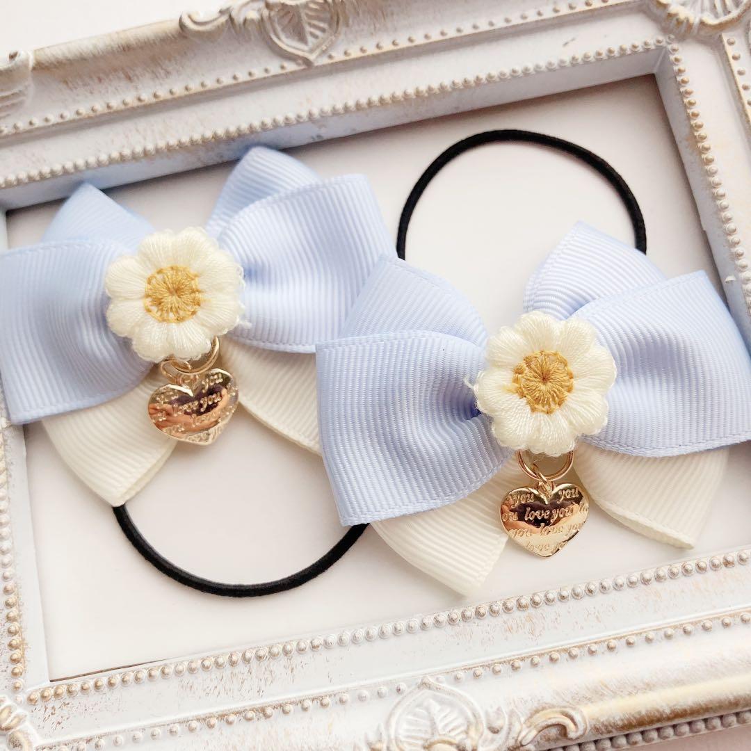 flower×Alice color トリプルリボンのヘアゴム