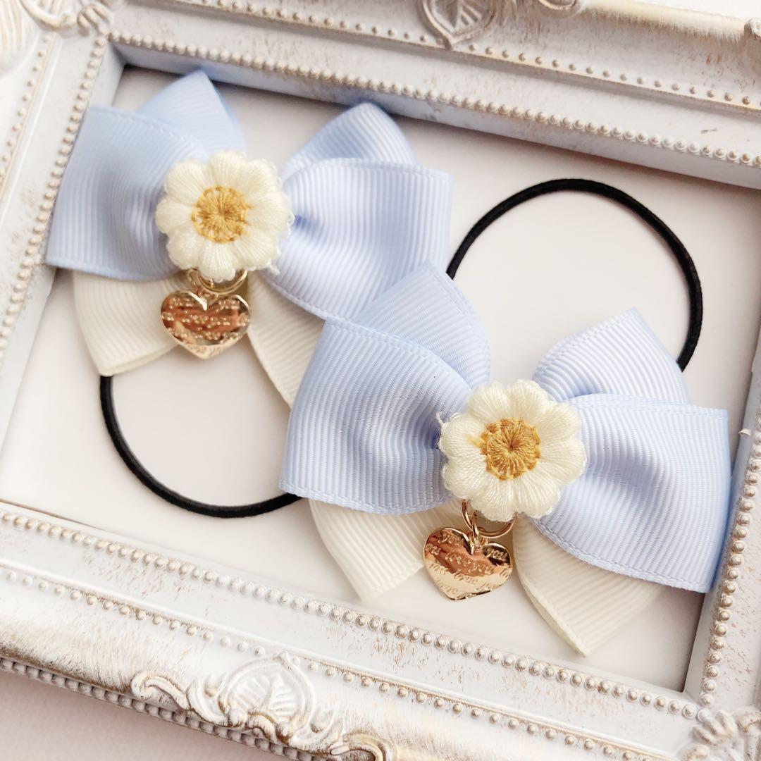 flower×Alice color トリプルリボンのヘアゴム