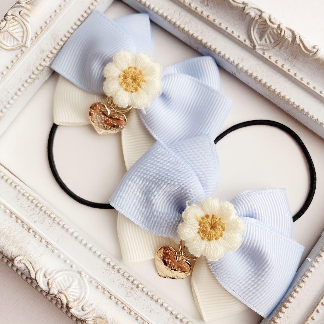 flower×Alice color トリプルリボンのヘアゴム