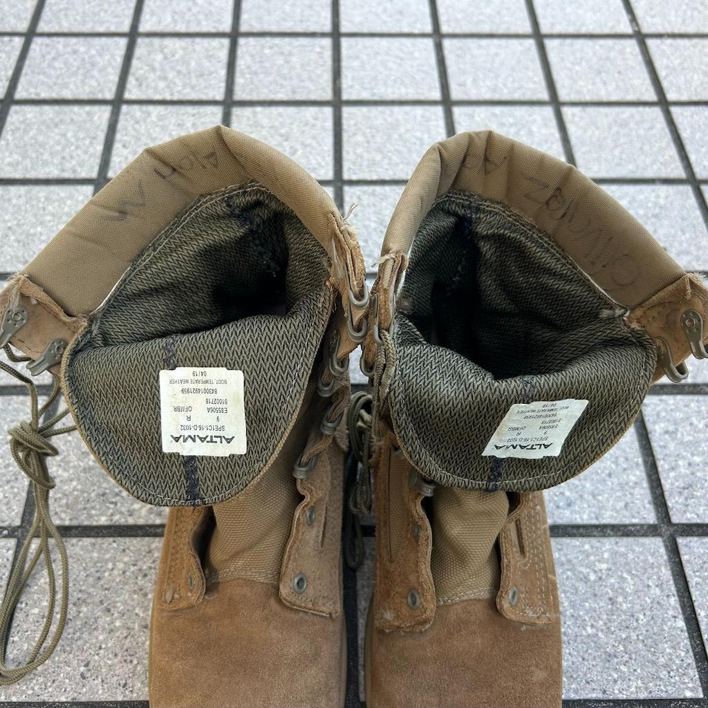 米軍　ゴアテックス　ALTAMA　デザートブーツ　９R　２７cm　良品　ミリタリ