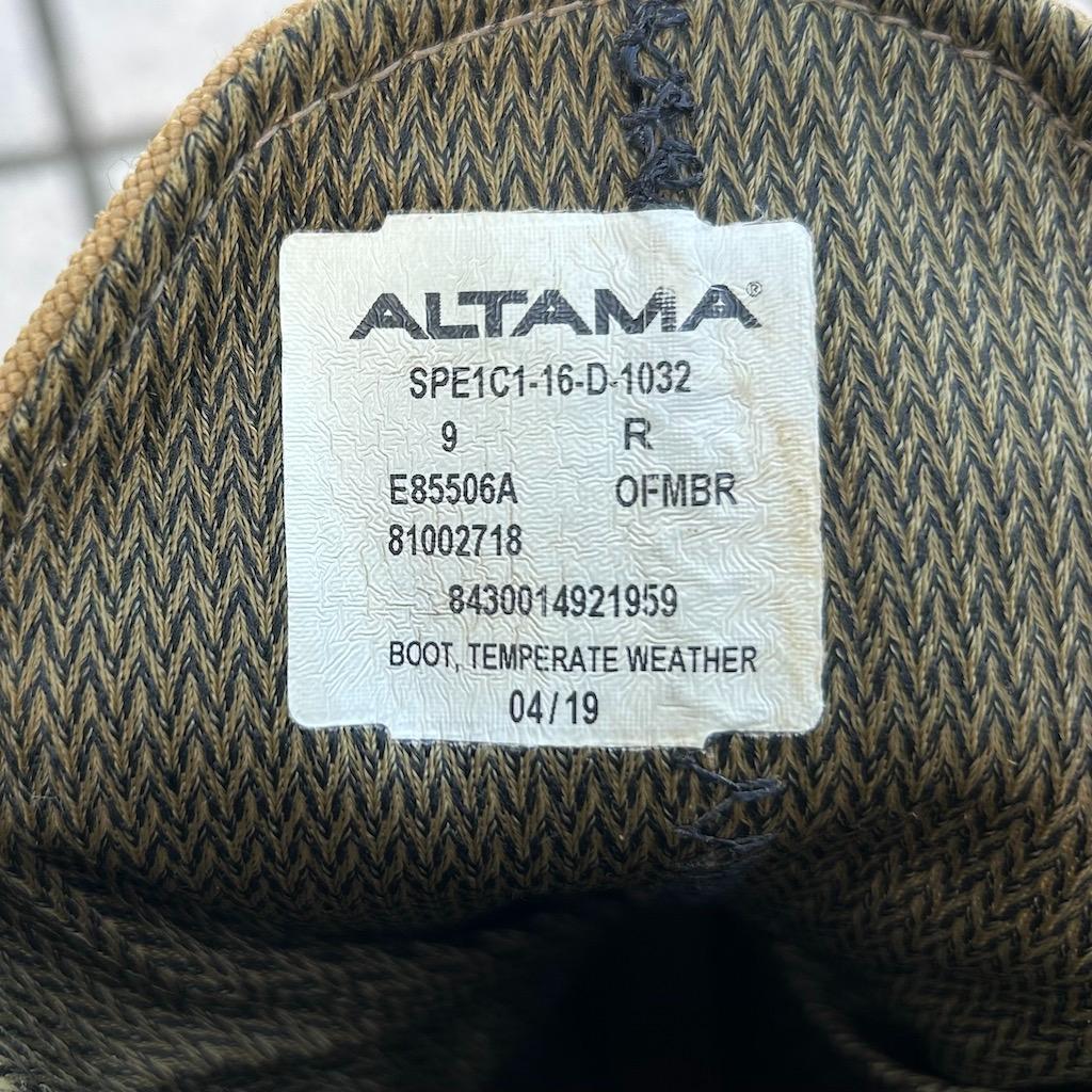 米軍　ゴアテックス　ALTAMA　デザートブーツ　９R　２７cm　良品　ミリタリ