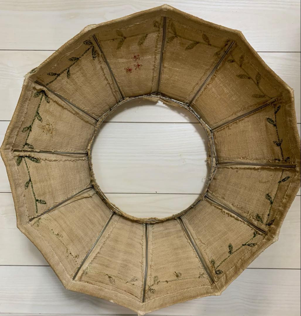 北欧調のペンダントライト 花柄刺繍 アンティーク VINTAGE 昭和レトロ