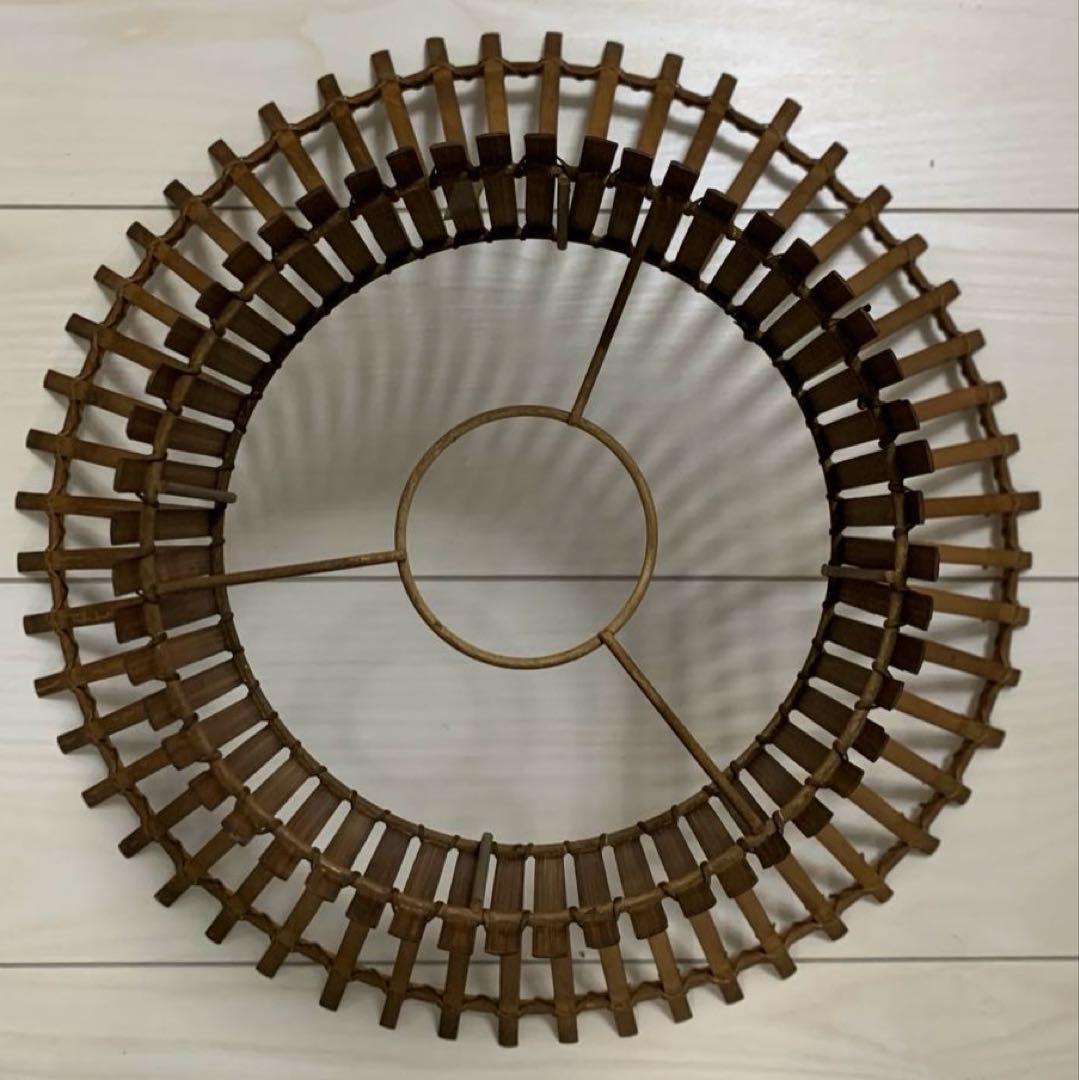 北欧調のペンダントライト 花柄刺繍 アンティーク VINTAGE 昭和レトロ