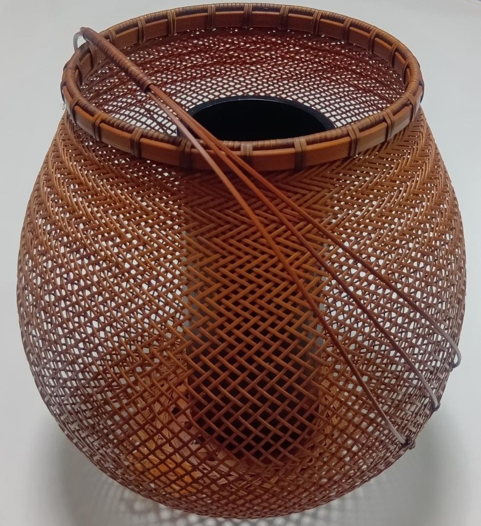 花籠 はなかご 竹工芸 茶道具 伝統工芸品　伝統工芸師 河野祥篁 作