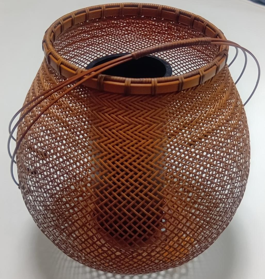 花籠 はなかご 竹工芸 茶道具 伝統工芸品　伝統工芸師 河野祥篁 作