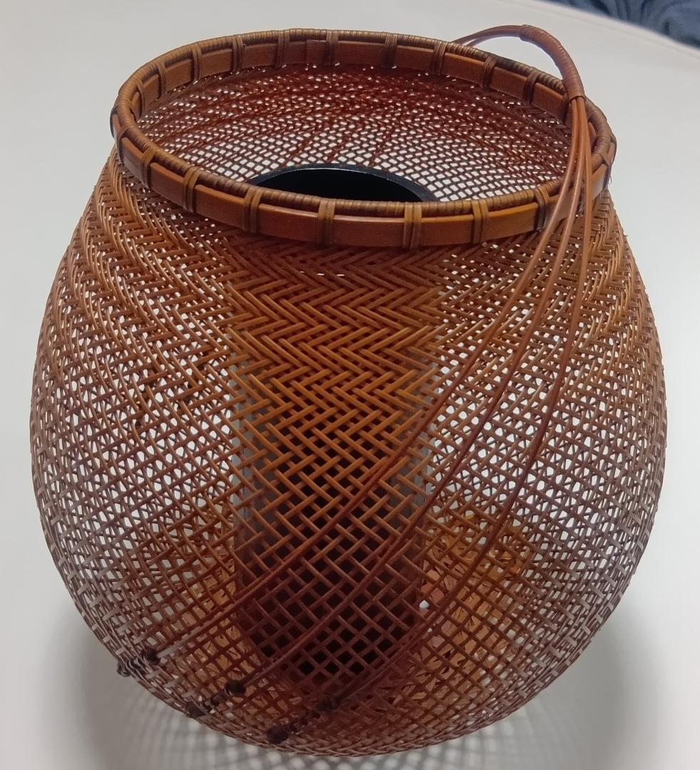 花籠 はなかご 竹工芸 茶道具 伝統工芸品　伝統工芸師 河野祥篁 作
