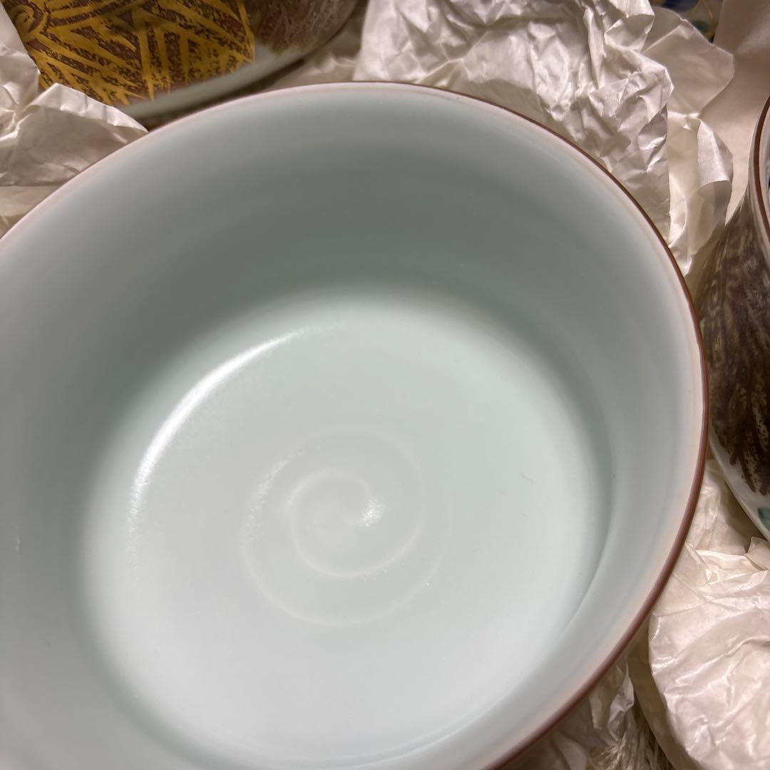 未使用 平安 瑞光作 金彩柴垣 蓋向附 5客セット 清水焼 茶道 希少