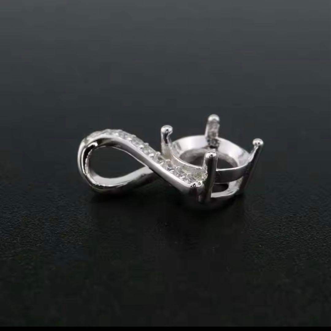 ＊S925 空枠　ネックレス　ペンダントトップ　ラウンド＊