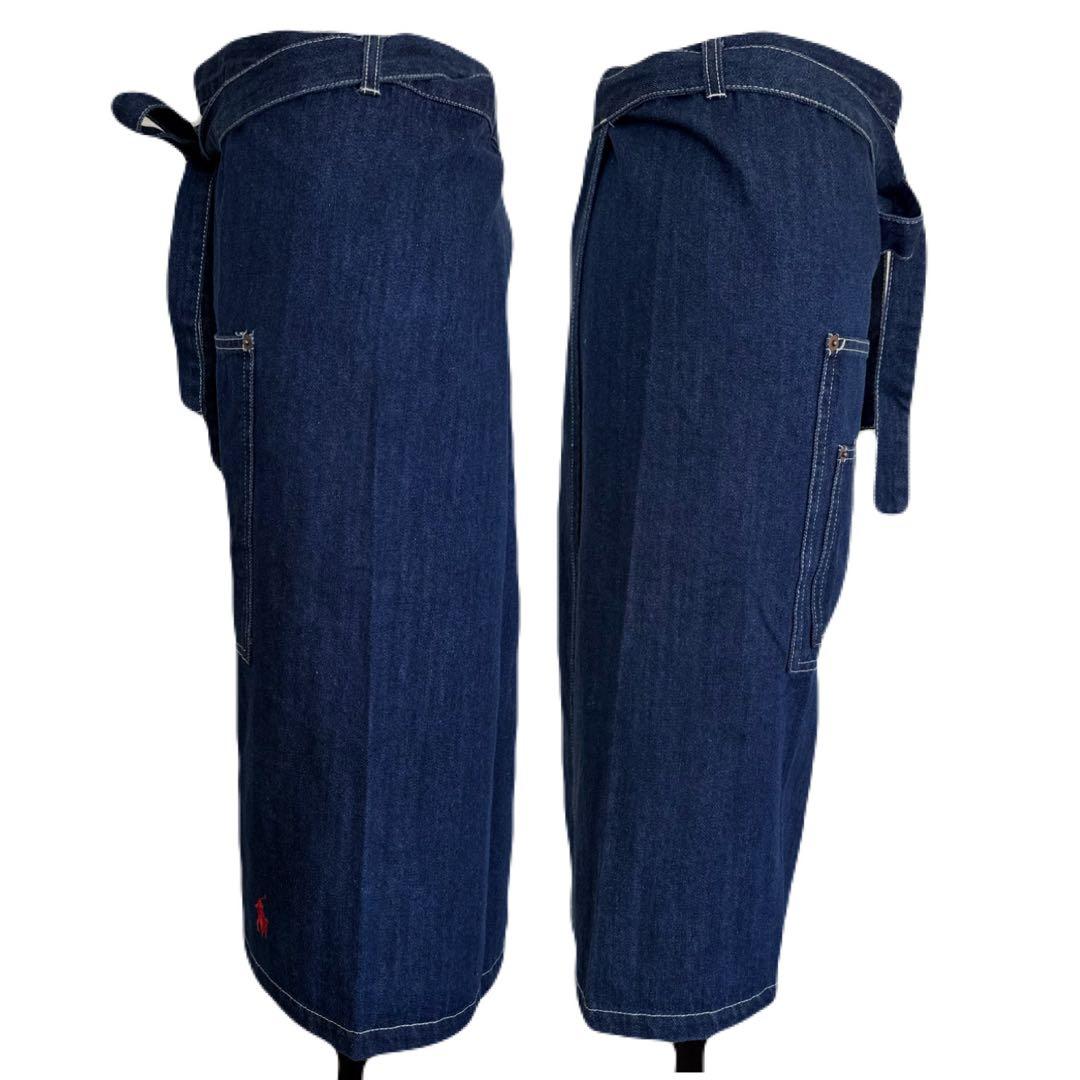 未使用 RALPH LAUREN  デニム ポニー刺繍 ソムリエエプロン