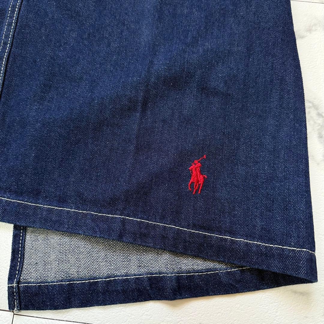 未使用 RALPH LAUREN  デニム ポニー刺繍 ソムリエエプロン